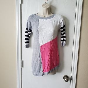 WHBM Boatneck Colorblock Pullover